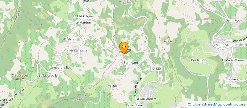 localisation de l'entreprise MONSIEUR LUCIEN MARDUEL  VAL D'OINGT