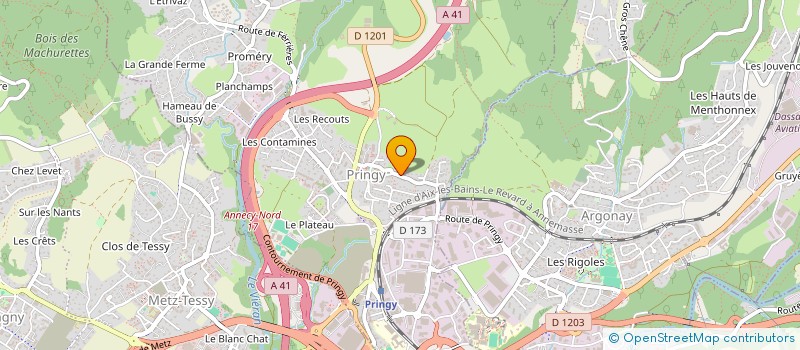localisation de l'entreprise MONSIEUR LUCIEN MERMET-BOUVIER à ANNECY