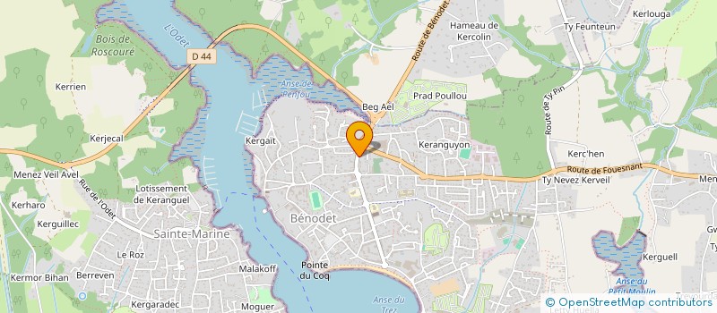 localisation de l'entreprise MONSIEUR LUCIEN MORZADEC  BENODET