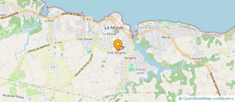 localisation de l'entreprise MONSIEUR LUCIEN NONNON à LE MOULE