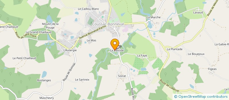 localisation de l'entreprise MONSIEUR LUCIEN PERTHUIS  COUSSAC-BONNEVAL