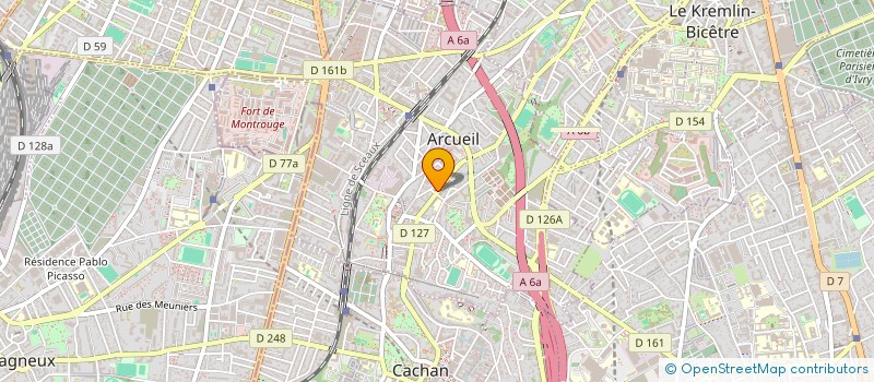 localisation de l'entreprise MONSIEUR LUCIEN ROMANET à ARCUEIL