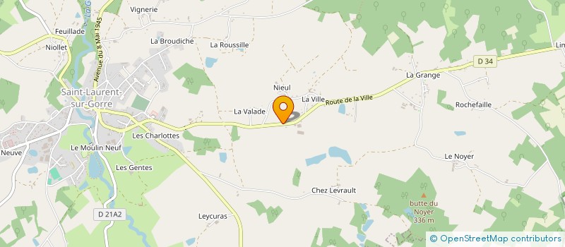 localisation de l'entreprise MONSIEUR LUCIEN ROULEAU  SAINT-LAURENT-SUR-GORRE