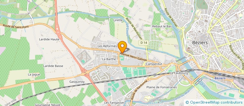 localisation de l'entreprise MONSIEUR LUCIEN SENEGAS à BEZIERS