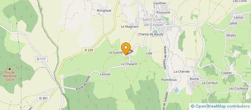 localisation de l'entreprise MONSIEUR LUCIEN VALLADIER  SAINT-JULIEN-DE-COPPEL