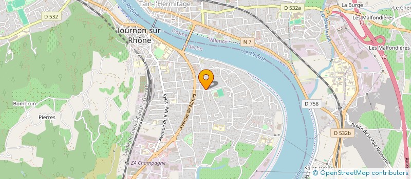 localisation de l'entreprise MONSIEUR LUCIEN VANDEVELDE à TOURNON-SUR-RHONE