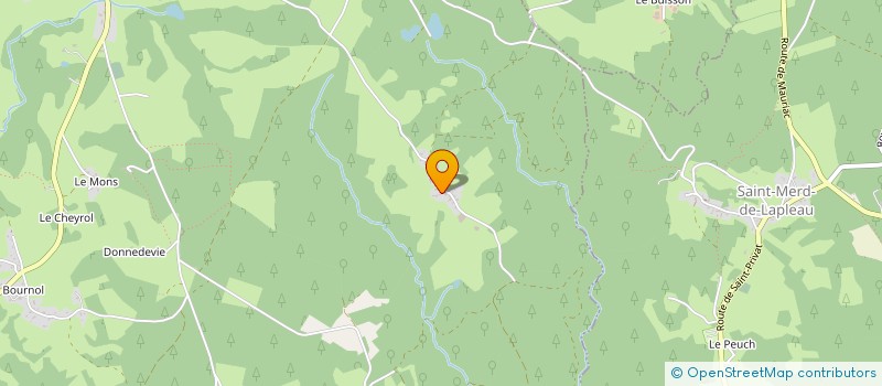 localisation de l'entreprise MONSIEUR LUCIEN VEYSSET  MARCILLAC-LA-CROISILLE