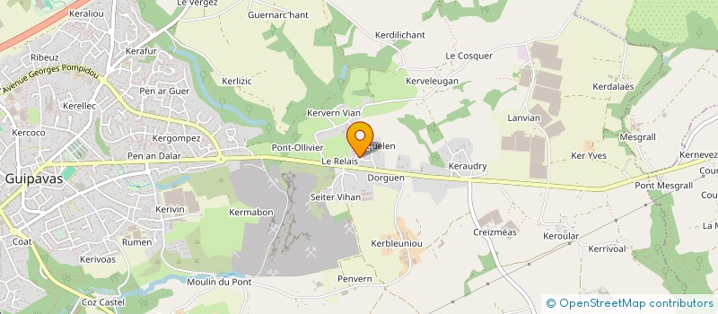 localisation de l'entreprise MONSIEUR LUCKY CALOUNEC  GUIPAVAS