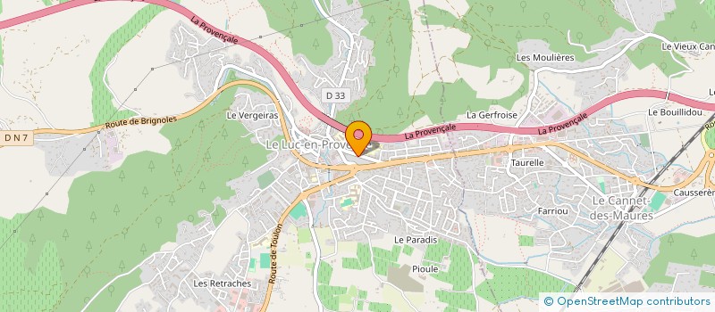 localisation de l'entreprise MONSIEUR LUCKY TOURRET  LE LUC