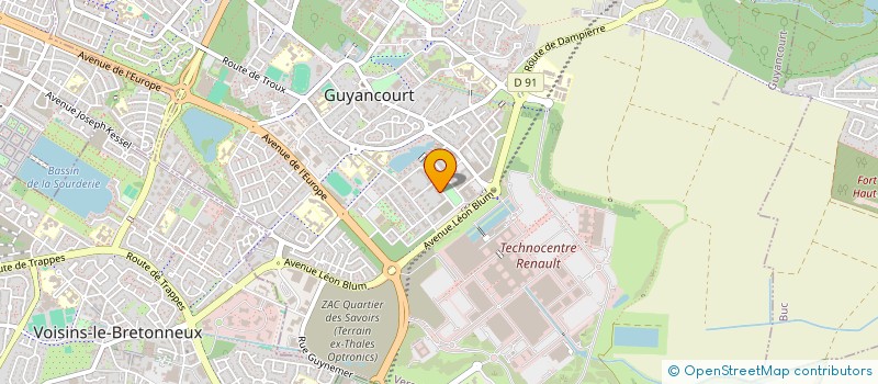 localisation de l'entreprise MONSIEUR LUDERIC MALANDA  GUYANCOURT