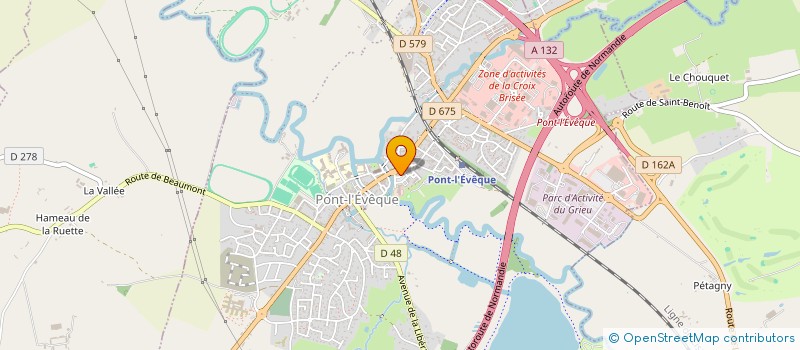 localisation de l'entreprise MONSIEUR LUDOVIC ANFRYE  PONT-L'EVEQUE