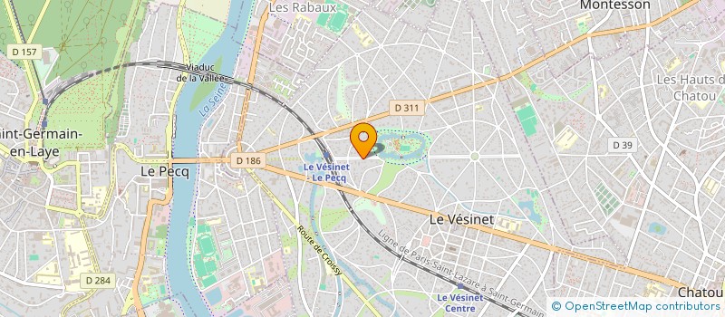 localisation de l'entreprise MONSIEUR LUDOVIC AUBERT  LE VESINET