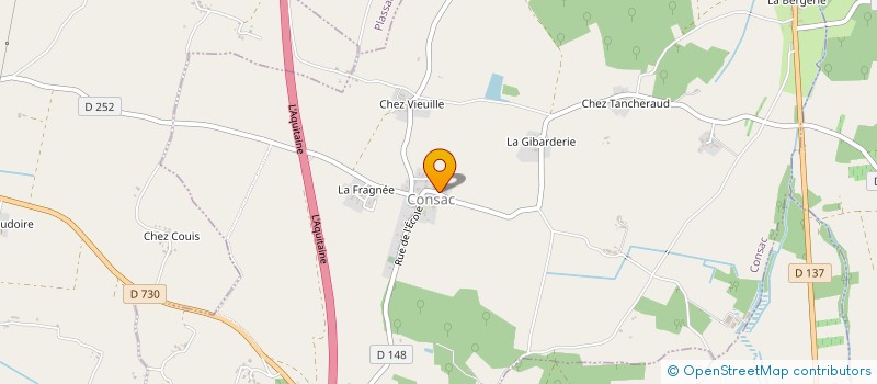 localisation de l'entreprise MONSIEUR LUDOVIC AUBERT  CONSAC