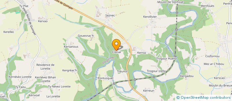 localisation de l'entreprise MONSIEUR LUDOVIC AUGE  PLOGONNEC