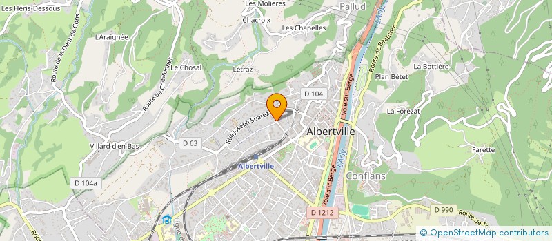 localisation de l'entreprise MONSIEUR LUDOVIC BADINIER à ALBERTVILLE