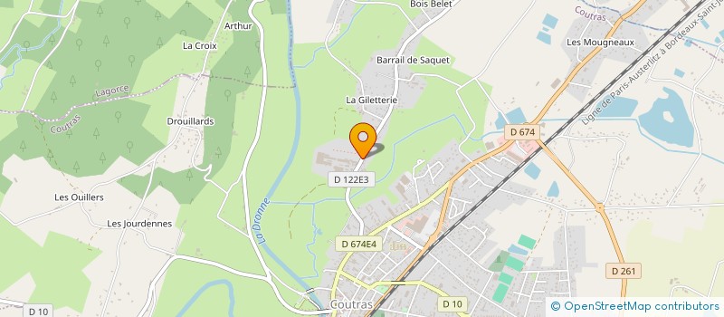localisation de l'entreprise MONSIEUR LUDOVIC BARADE à COUTRAS