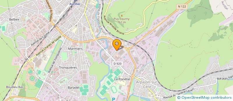 localisation de l'entreprise MONSIEUR LUDOVIC BARBET à AURILLAC
