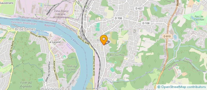 localisation de l'entreprise MONSIEUR LUDOVIC BARON  BOUCAU