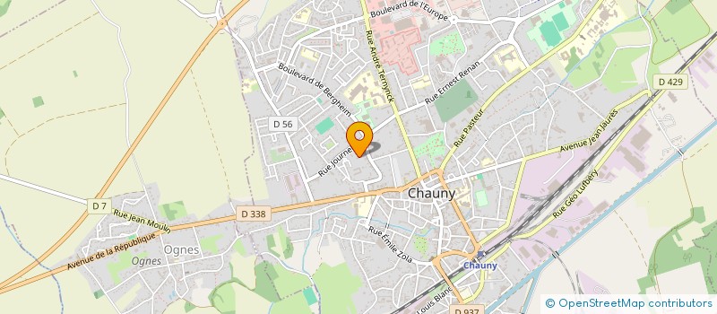 localisation de l'entreprise MONSIEUR LUDOVIC BEGUIN à CHAUNY