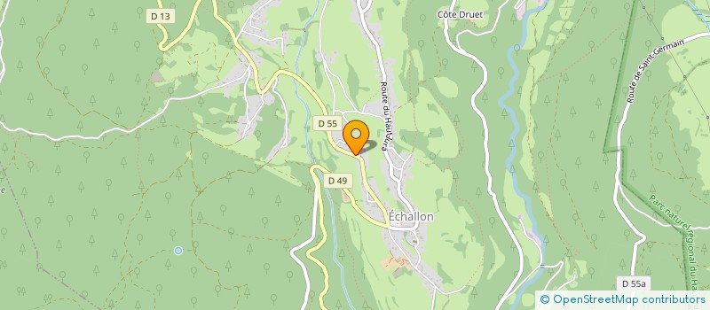 localisation de l'entreprise MONSIEUR LUDOVIC BELTRAMI  ECHALLON