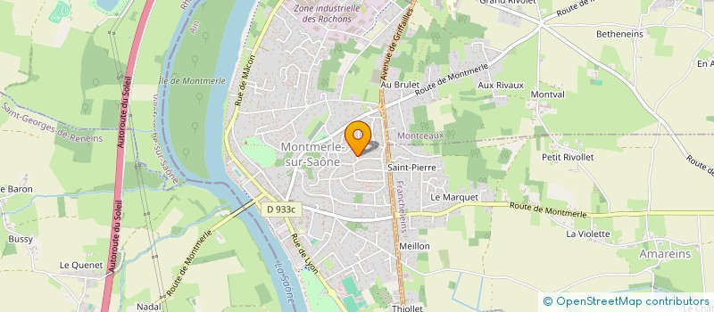 localisation de l'entreprise MONSIEUR LUDOVIC BEREZIAT  MONTMERLE-SUR-SAONE