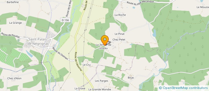 localisation de l'entreprise MONSIEUR LUDOVIC BERGEON  SAINT-PALAIS-DE-NEGRIGNAC
