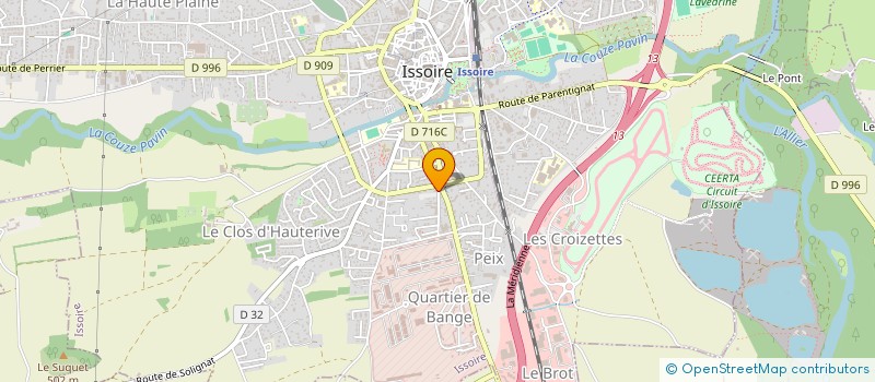 localisation de l'entreprise MONSIEUR LUDOVIC BERTHAULT  ISSOIRE