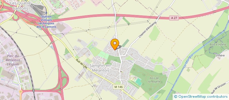 localisation de l'entreprise MONSIEUR LUDOVIC BILLIET  SAINGHIN-EN-MELANTOIS