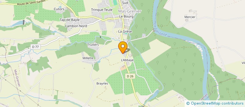 localisation de l'entreprise MONSIEUR LUDOVIC BONARD à MAS-GRENIER