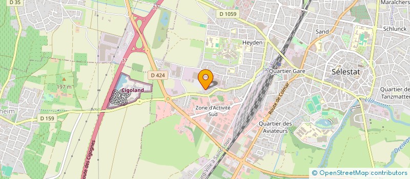 localisation de l'entreprise MONSIEUR LUDOVIC BOODHOO  SELESTAT