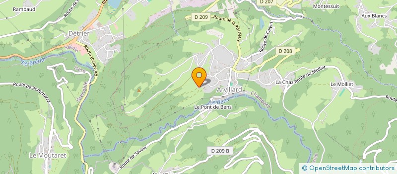 localisation de l'entreprise MONSIEUR LUDOVIC BOUSQUET  ARVILLARD