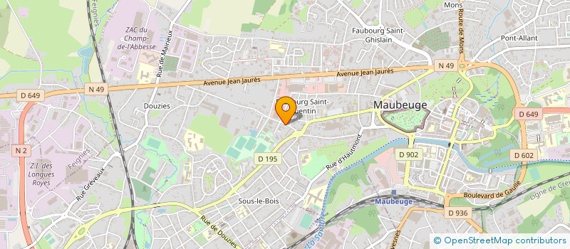 localisation de l'entreprise MONSIEUR LUDOVIC BRUYERE  MAUBEUGE