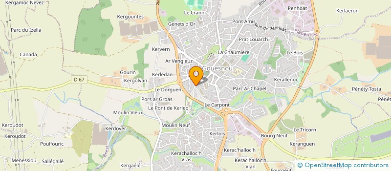 localisation de l'entreprise MONSIEUR LUDOVIC CABON à GOUESNOU