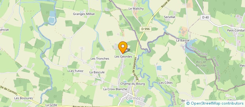 localisation de l'entreprise MONSIEUR LUDOVIC CALLAND à CORMOZ