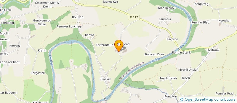localisation de l'entreprise MONSIEUR LUDOVIC CARIOU à CHATEAUNEUF-DU-FAOU