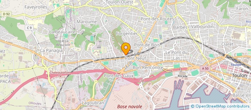 localisation de l'entreprise MONSIEUR LUDOVIC CARON  TOULON