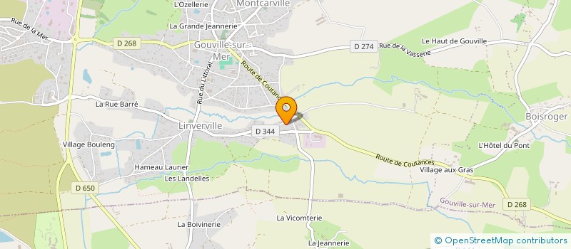 localisation de l'entreprise MONSIEUR LUDOVIC CASROUGE à GOUVILLE-SUR-MER