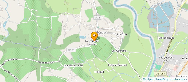 localisation de l'entreprise MONSIEUR LUDOVIC CERISIER  BONZAC