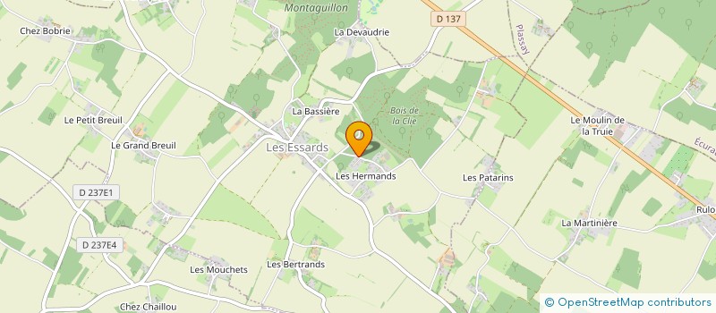 localisation de l'entreprise MONSIEUR LUDOVIC CHAGNAUD  LES ESSARDS