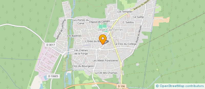 localisation de l'entreprise MONSIEUR LUDOVIC CHARRIER  LEGE-CAP-FERRET