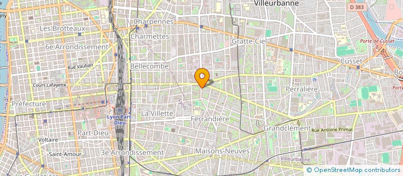 localisation de l'entreprise MONSIEUR LUDOVIC CHASTENET DE CASTAING  VILLEURBANNE