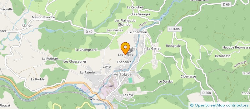 localisation de l'entreprise MONSIEUR LUDOVIC COISSARD à BERTIGNAT