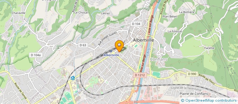 localisation de l'entreprise MONSIEUR LUDOVIC COURTECUISSE  ALBERTVILLE