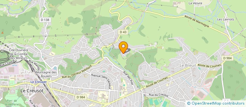 localisation de l'entreprise MONSIEUR LUDOVIC CREVAN  LE BREUIL