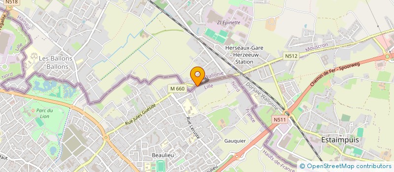 localisation de l'entreprise MONSIEUR LUDOVIC DAMMARETZ  WATTRELOS