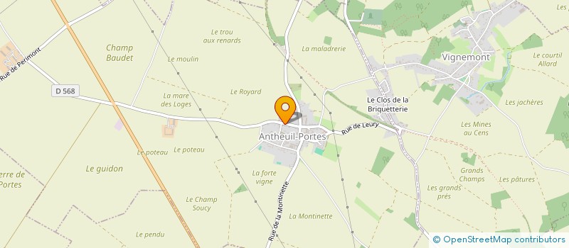 localisation de l'entreprise MONSIEUR LUDOVIC DAMOUR  ANTHEUIL-PORTES