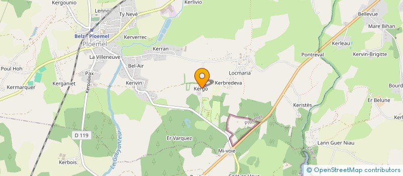 localisation de l'entreprise MONSIEUR LUDOVIC DANO  PLOEMEL