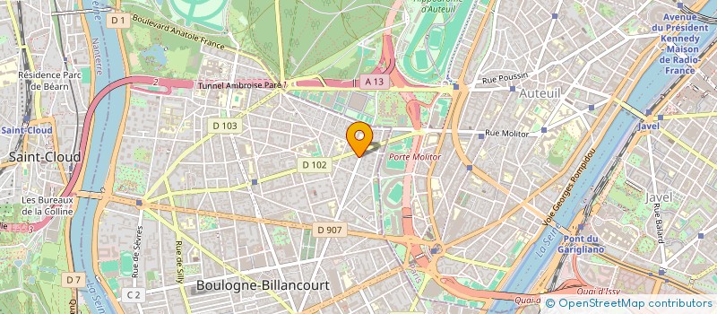 localisation de l'entreprise MONSIEUR LUDOVIC DAZIN  BOULOGNE-BILLANCOURT