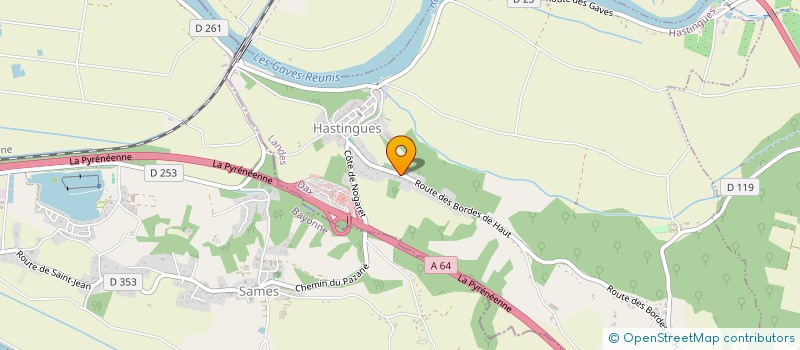 localisation de l'entreprise MONSIEUR LUDOVIC DEBONNE  HASTINGUES