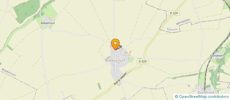 localisation de l'entreprise MONSIEUR LUDOVIC DEBRINCAT  ROYAUCOURT